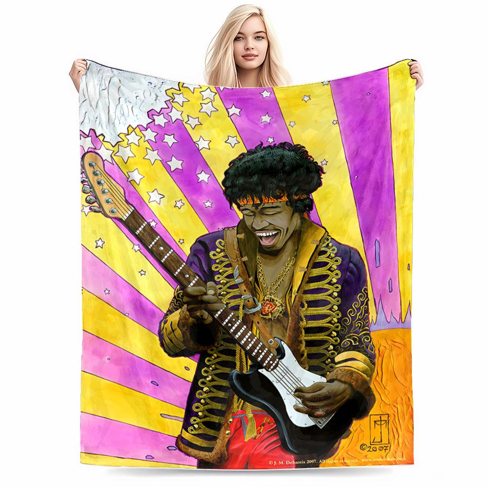 Rock Legend Vibrant Blanket for All Seasons Blanket Lunch Break Throw Gift