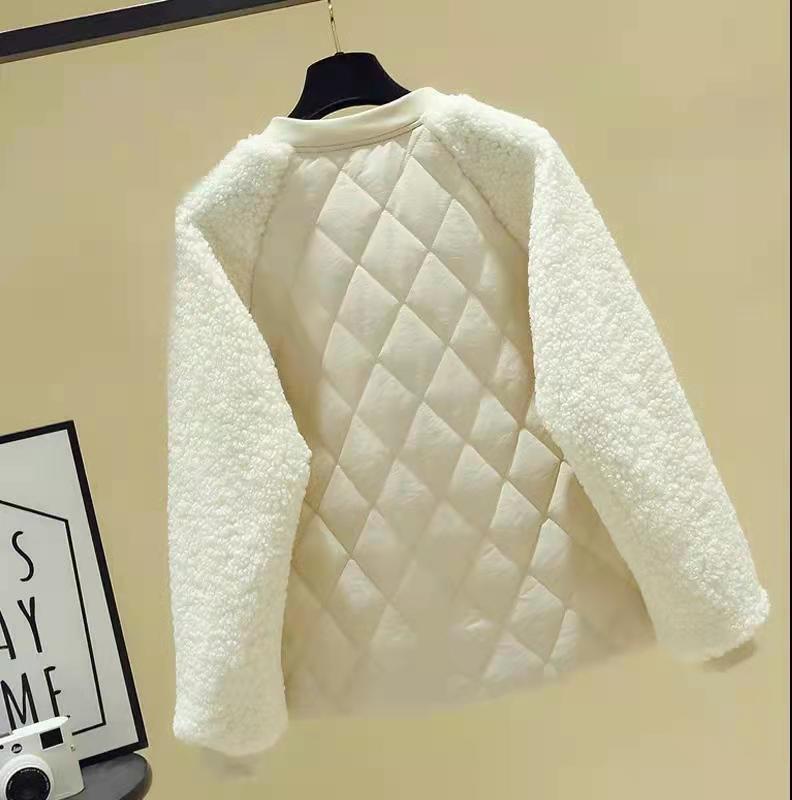 2020, toamnă și iarnă, ocazional, bumbac, jachetă de lână, căptușită, scurtă pentru femeie