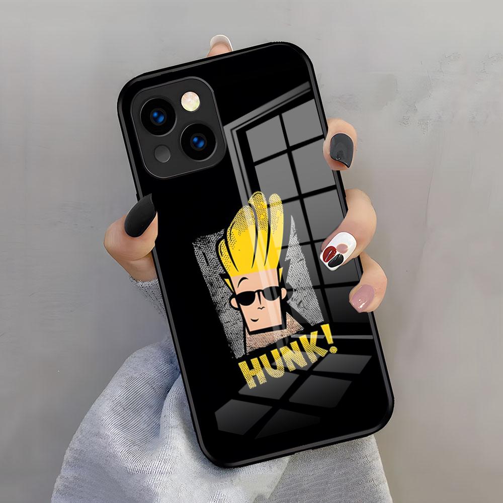 J-Johnny Bravo Anime Phone Case For IPhone 17 Pro Max 15 Pro 16 14 Plus 12 13 Mini 11 Pro Shockproof Glass Cover