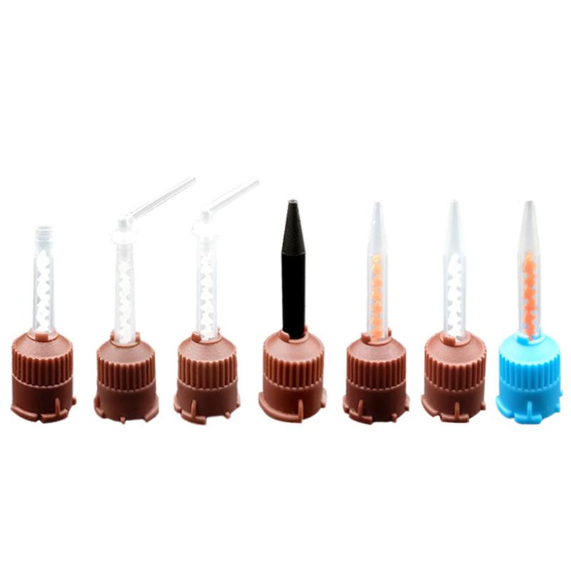 25Pcs Dental Disposable Mixing Tips Intra Oral Nozzle Smooth Glue Output For Silicone Resin Dental Clinic Restoration