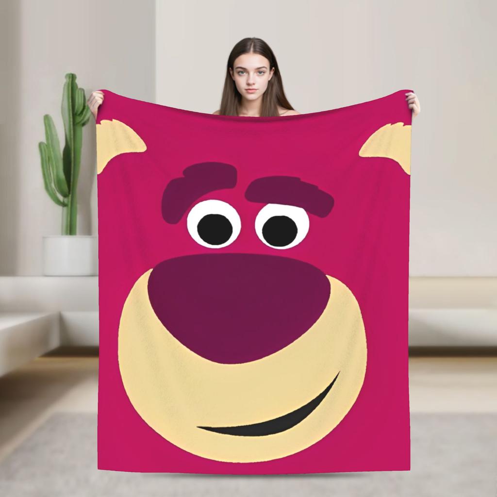 Lotso Cartoon Blanket Soft Warm Aesthetic Plush Bedding Throws For Bedroom Picnic Flannel Bedspread Bed Cover