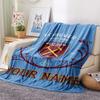 1 Stück Individueller Name West Ham United Gemustert Flanell Decke Geeignet für Alle Jahreszeiten für Heimdekoration Wärme und Komfort Geschenke Feiertagsgeschenk