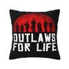 Outlaws For Life Home Sofa Car Waist Throw Pillowcase Rdr2 Wild West Vintage Outlaws For Life Video Games Cool Cosplay Cowboy