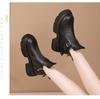 Thick-soled Martin boots women's 2025 autumn and winter new fashionable retro soft leather single boots comfortable British style short boots