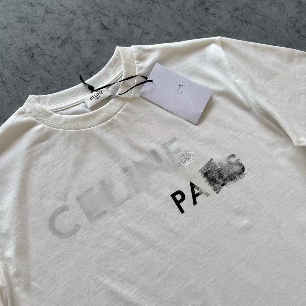 T-shirt Unisexe à Manches Courtes avec Logo Dessiné