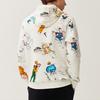 FILA Loose-Fit Printed Knit Hoodie Men Tops White F61M218220FZA