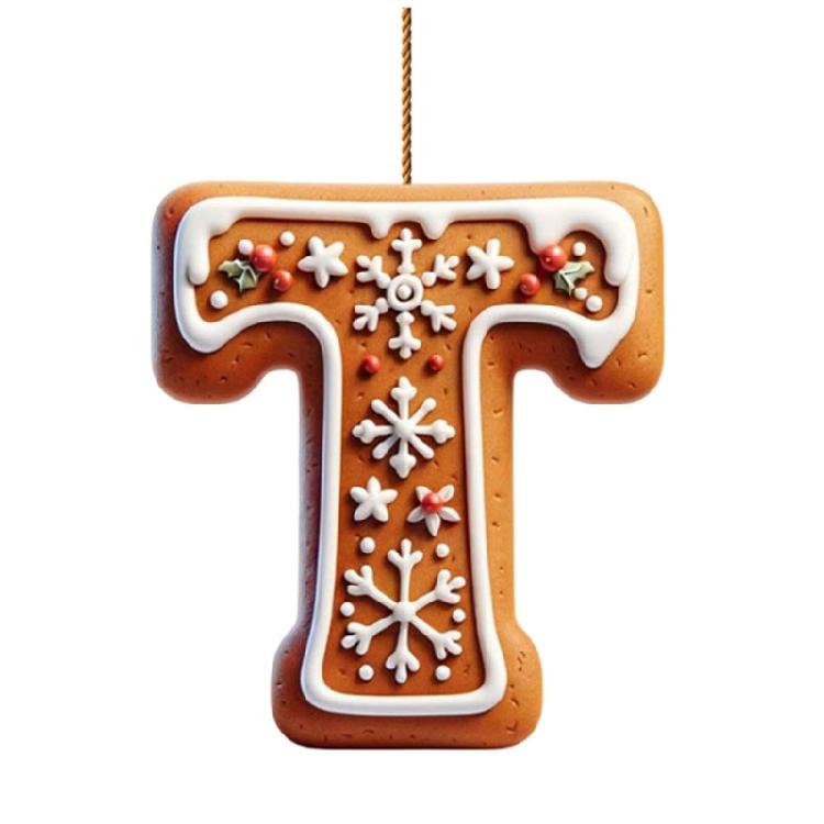 Child Safe Acrylic Christmas Letter Ornament Gingerbreads Homes Decors For Car Homes Decoration Holiday Party Accessory