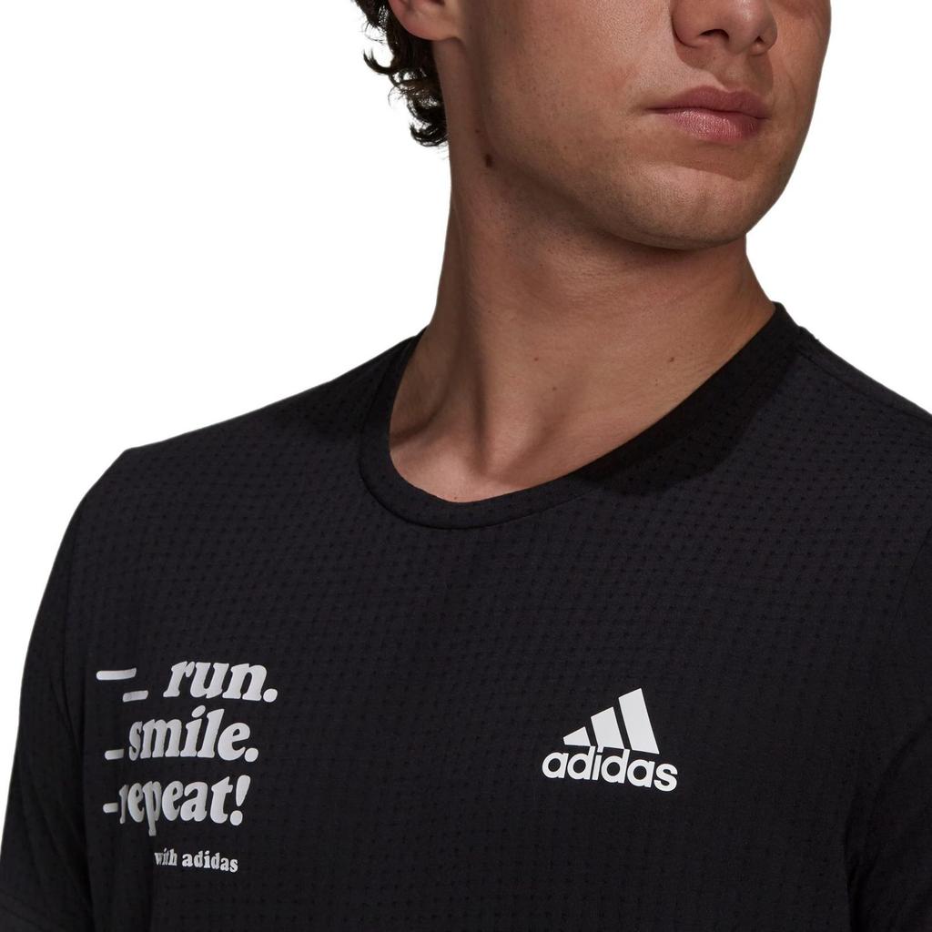adidas T Shirts Men's Black Crew Neck Moderate Straight Fit GU0285