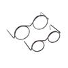 10pcs 3cm Mini Round Eyeglass Frame, DIY Made Of Steel Wire With Swing Accessories, Essential For Handmade Production