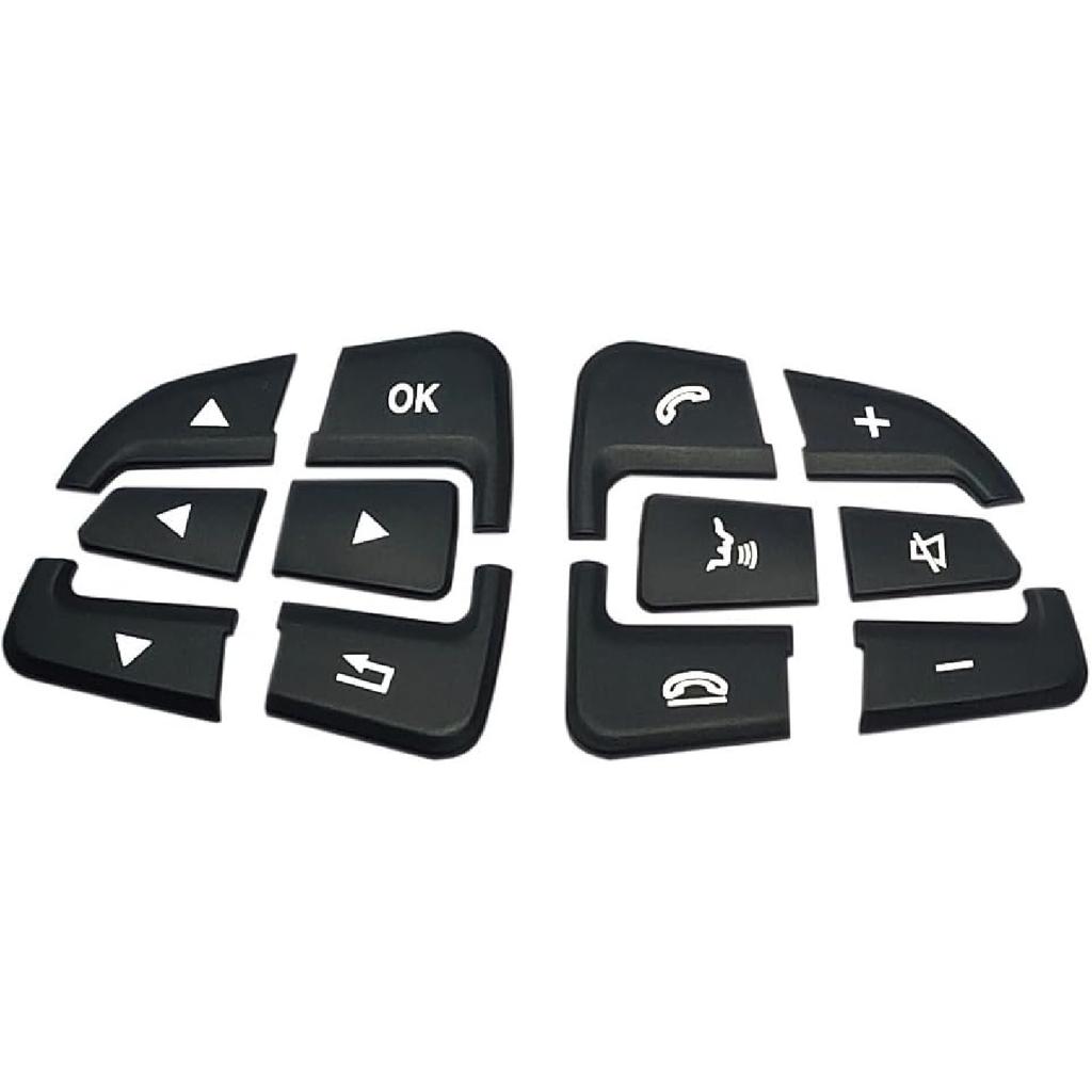 Black Car Steering Wheel Button Switch Trim Cover Sticker Compatible with Mercedes Benz C GLC V Class W205 X253 W447