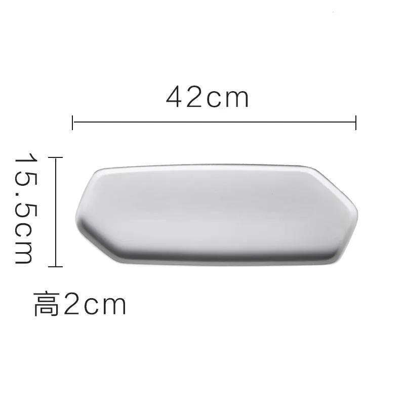 Japoński Nieregularny Ceramiczny Talerz do Sushi Jednolity Kolor Płaski Talerz Talerze Deserowe Talerzyki do Przekąsek Specjalna Zastawa Stołowa Restauracyjna