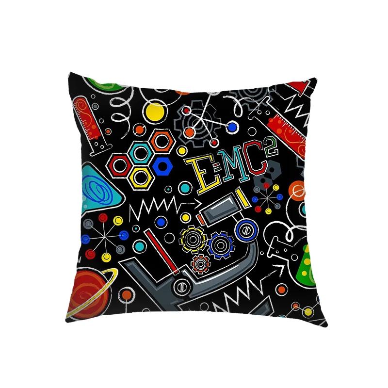 Magic Cube/ Math Formula Cushion Covers Periodic Table of Elements Pillowcase Home Sofa Decor Throw Pillow Cover for Living Roon