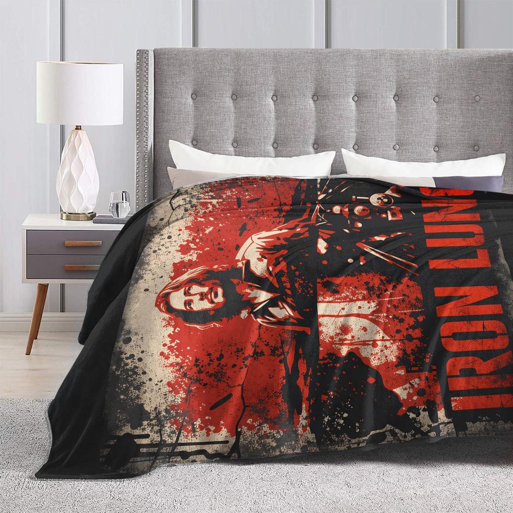 Soft Warm BlanketKids Picnic Horror Game Iron Lung Throw Blanket Flannel Bedspread For Living Room Novelty Sofa Bed Cover