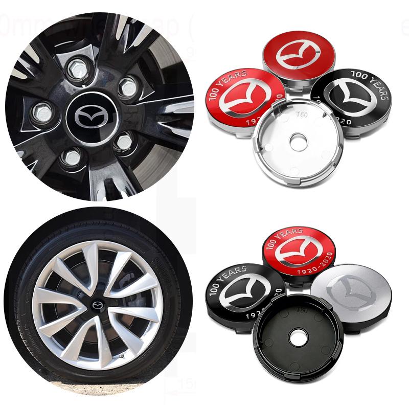 4pcs Car Wheel Hub Center Cover Tire Rim Cap Decoration Sticker For Mazda 3 CX3 CX4 CX5 CX7 CX8 CX9 CX30 RX7 Atenza Axela FF8