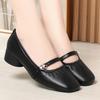 Shallow Single Shoes Women's Low-heeled Mary Jane Women's Shoes French Small Leather Shoes Spring and Autumn Shoes Mother Shoes