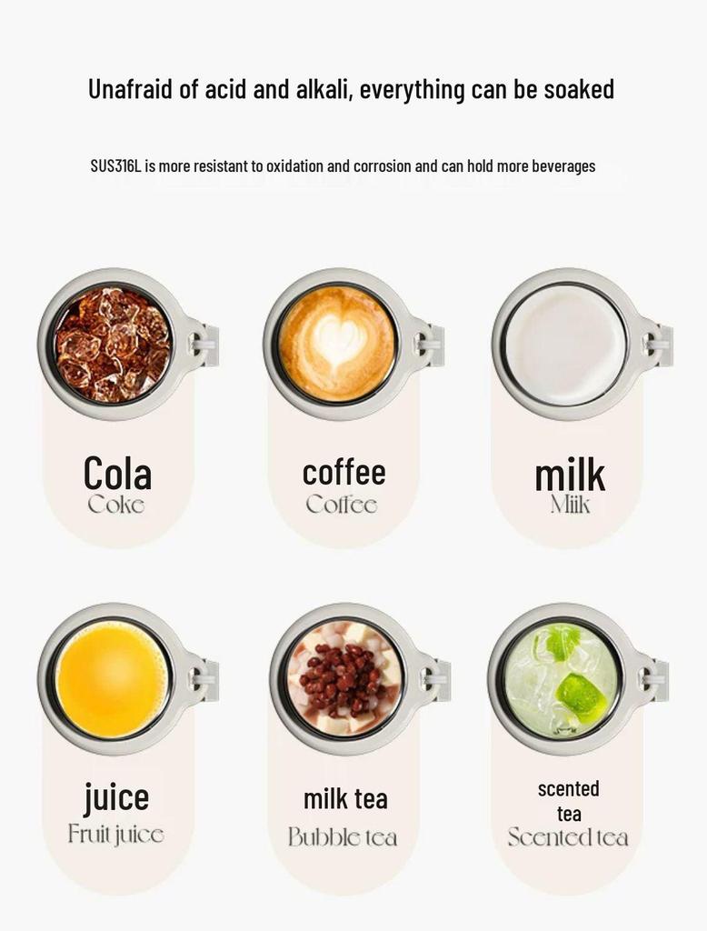 Large Capacity Rose Peony Retro Thermos Cup with Lanyard and Tea Separator