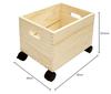 Sakai Sangyo Wooden Storage Box - Wooden, for Magazines, Vegetables, Organizing Box, Vegetable Storage, Storage Container with Casters