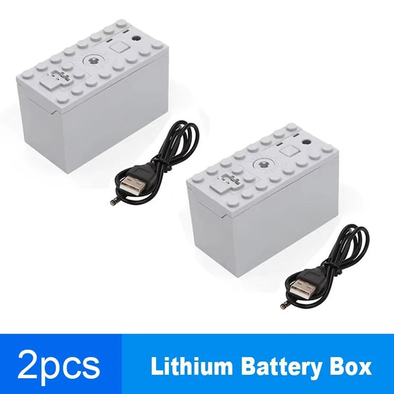 MOC Hi-tech díly Nabíjecí box na lithiové baterie Kostky Nástroj pro napájení pro motor auta/vlaku PF Stavebnice Hračky Příslušenství