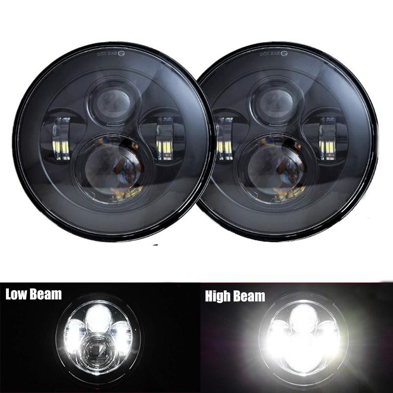 For Nissan Patrol Y60 Hummer H1&H2 Lada 4X4 7inch LED Headlight DRL For Jeep Wrangler TJ JK LJ CJ 7inch for Land Rover Defender