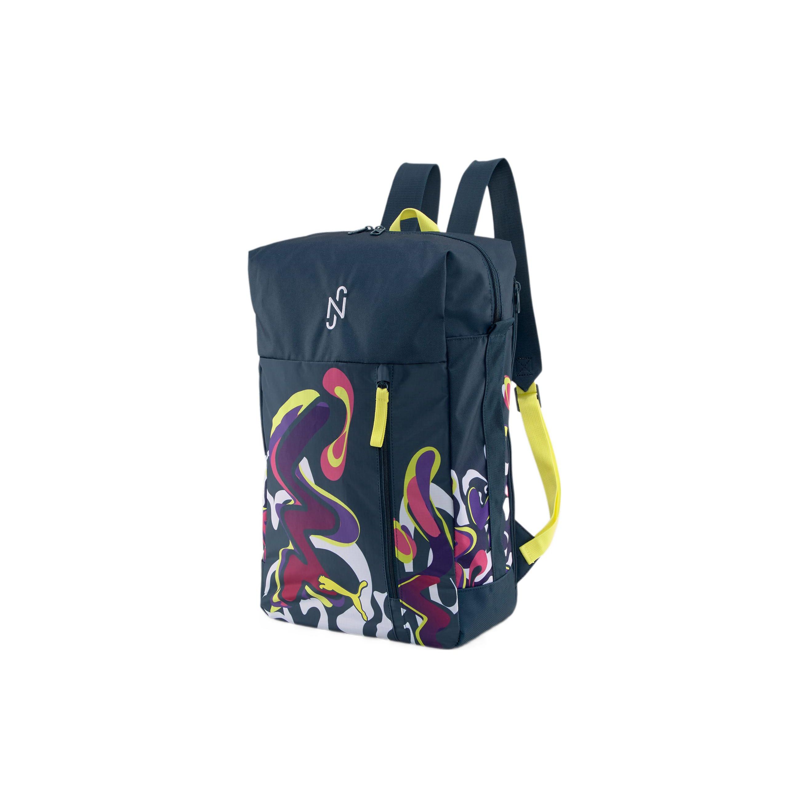 Puma Sports Casual Zipper Adjustable Shoulder Strap Polyester Backpack Unisex Backpack Blue 079790-01 Blue