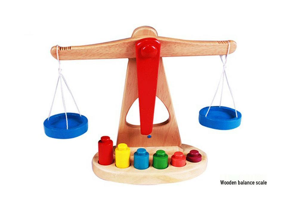 Montessori Wooden Balance Scale Toy: Early Education Game for Children