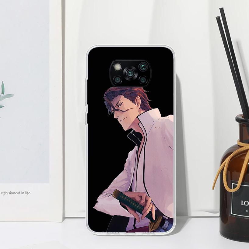 

Bleach Aizen Sousuke Phone Case For Xiaomi Poco X7 X6 X5 M7 M8 Pro F7 Ultra Redmi 15C 15 13C 13 12C 12 10 10C 10A Art Fundas Poc Redmi 13