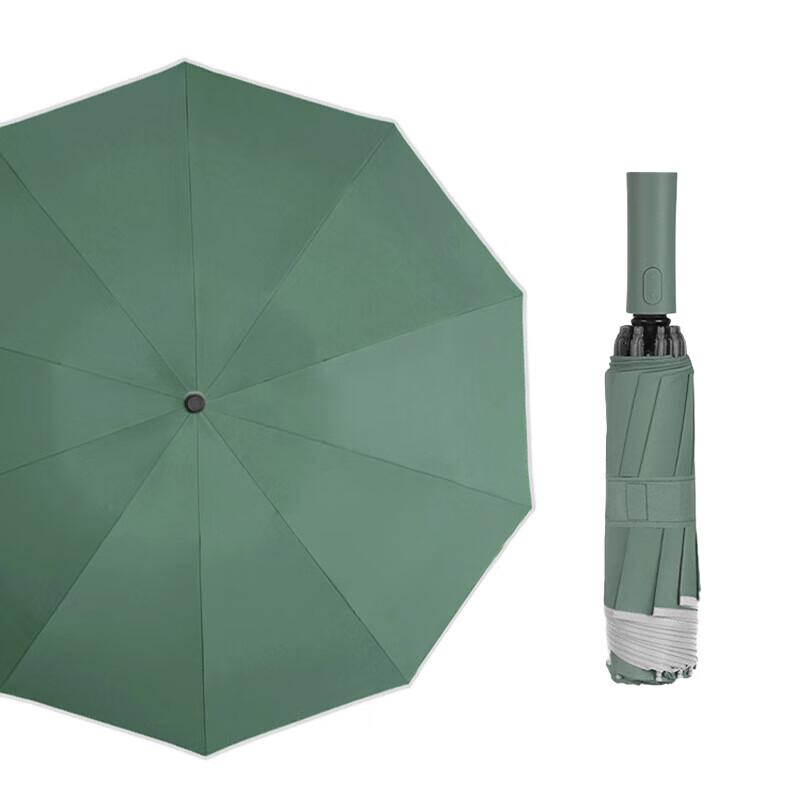 Tri-polar 10-Rib Automatic Reverse Foldable Umbrella