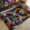 1PC Motorcycle Eagle Non-Slip Floor Carpet Compatible for Office&Living Room&Dining room - Flat-Weave Machine- Soft & Pattern-E254