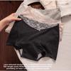 Women's Spring and Autumn Sexy Lace Trimmed Pure Cotton Breathable Full Hip Mid Waist Briefs