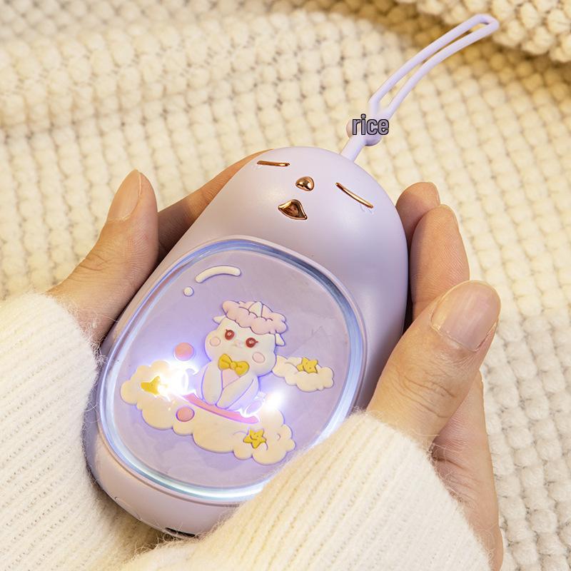 Cartoon Mini Hand Warmer: Cute, Portable, Rechargeable Electric Warmer for Babies and Pets.