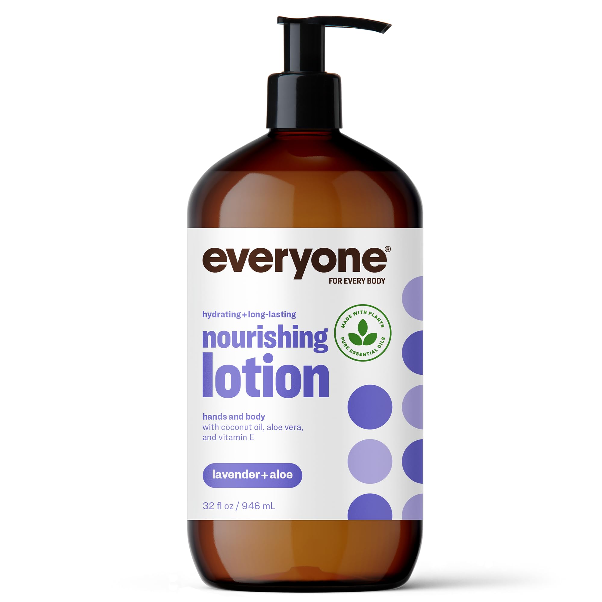 Everyone Organic Body Officially Lavender 946mL Lotion, Imported, & Aloe,