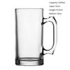 Neuer Eingang 1000ml Große Kapazität Mit Griff Großes Gemustertes Glas Bierkrug Dick Hitzebeständig Teetasse Großer Fassbierkrug