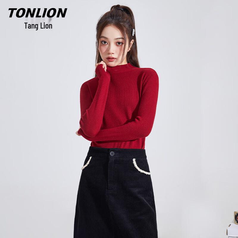 

TonLion Women s Andi Plush Mock Neck Knit Sweater M