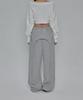 Gillaakaibeu Overlap Script Sweatpants_Grey