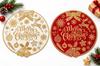 Christmas Placemat for the Table Round 38 Merry Christmas Various Colors