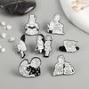 Cat Reading and Playing Brooch: Fashionable and Reflective Cartoon Badge