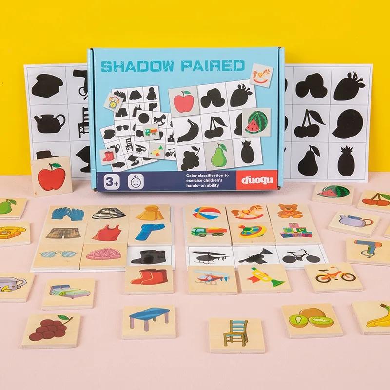 

Montessori Animal Skin Matching Game Sensory Toys Wooden Threading Games Logical Thinking Training Educational Toys For Children
