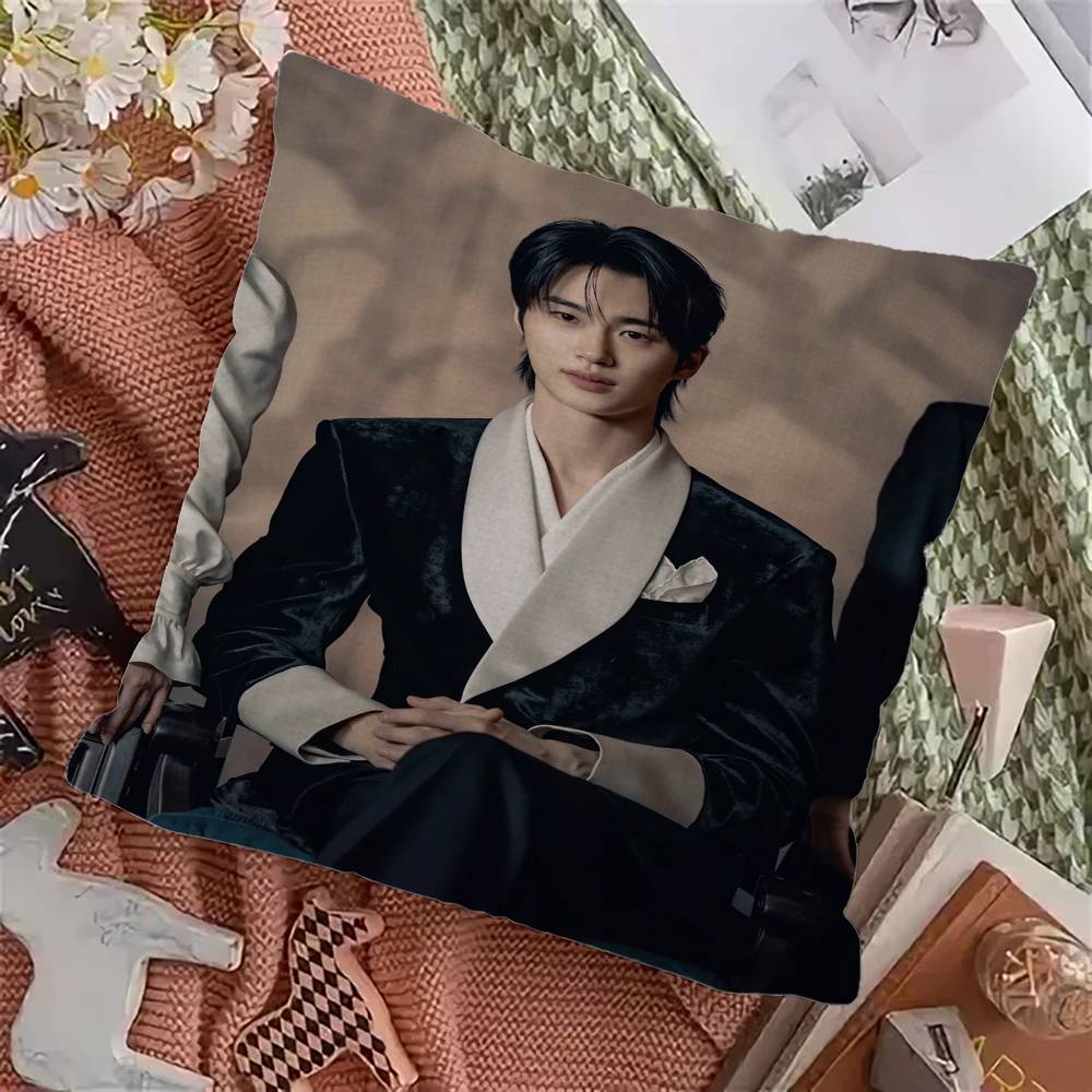 Funda de Almohada Modelo Actor Coreano B-Byeon Woo Seok Para Dormitorio Habitación Y Sala de Estar Sofá Funda de Cojín Decorativa