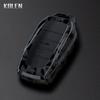 Abs Carbon Fiber Car Flip Key Case Cover For Toyota Sienna Rav4 Crown Hilux Fortuner Camry Land Cruiser Prado Venza Accessories