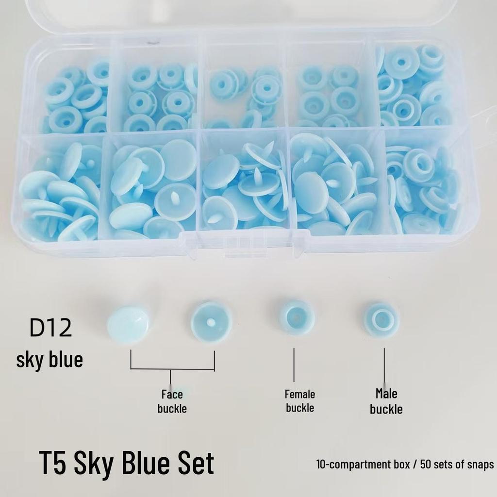 120-Piece Snap Fastener Installation Tool Set with Colorful Resin Buttons and Hand Press Pliers
