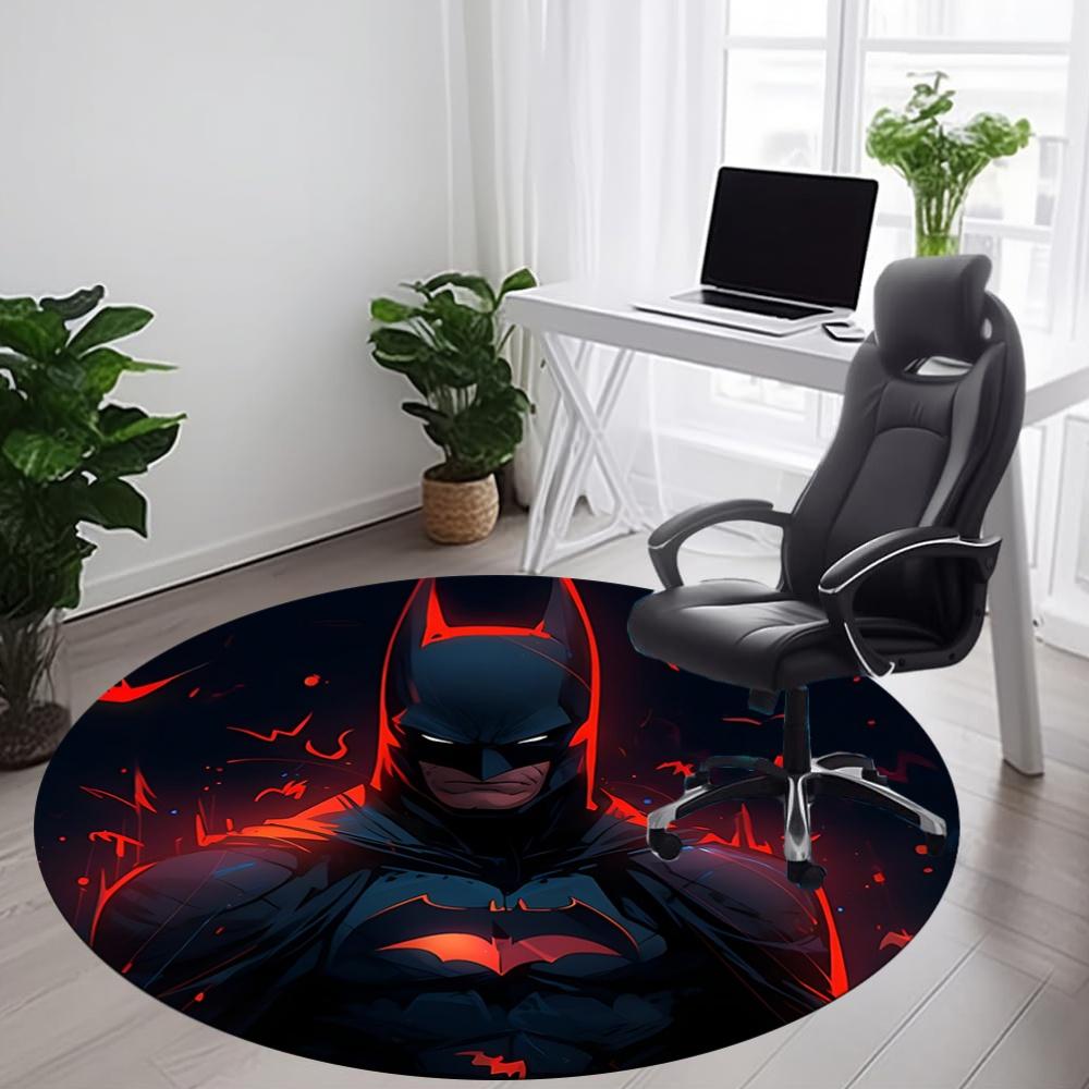 1pc Batman Office Round Area Rug, Under Office Chairs Bedroom Living Room Home Decor, Room Deco, Available in Various Sizes
