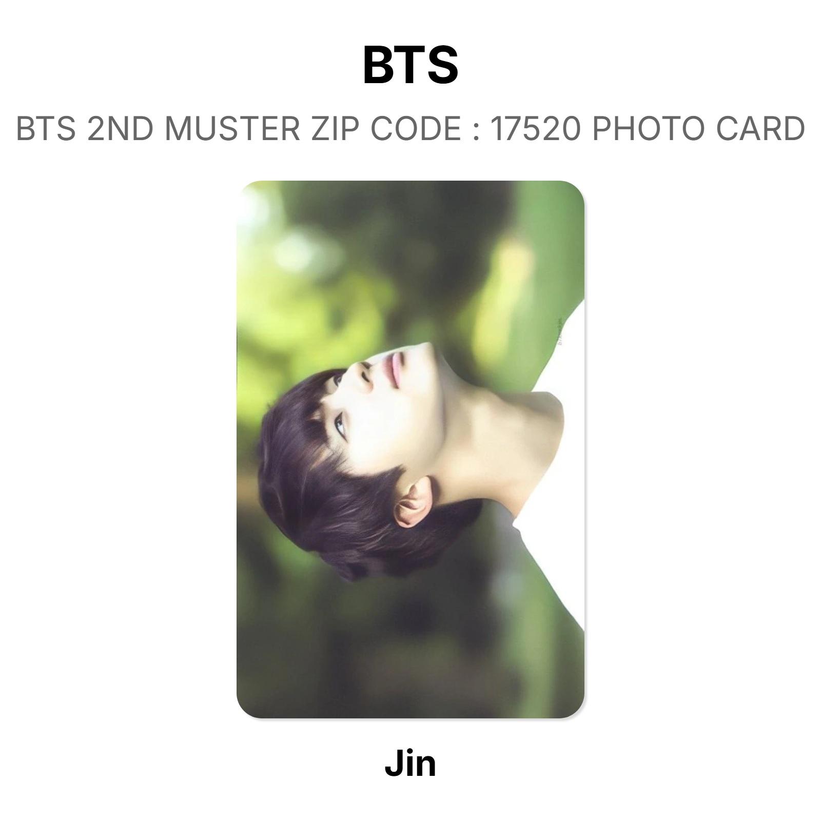 BTS BTS 2-й Muster ZIP : 17520 ФОТОКАРТОЧКА Официальная фотокарточка Jin