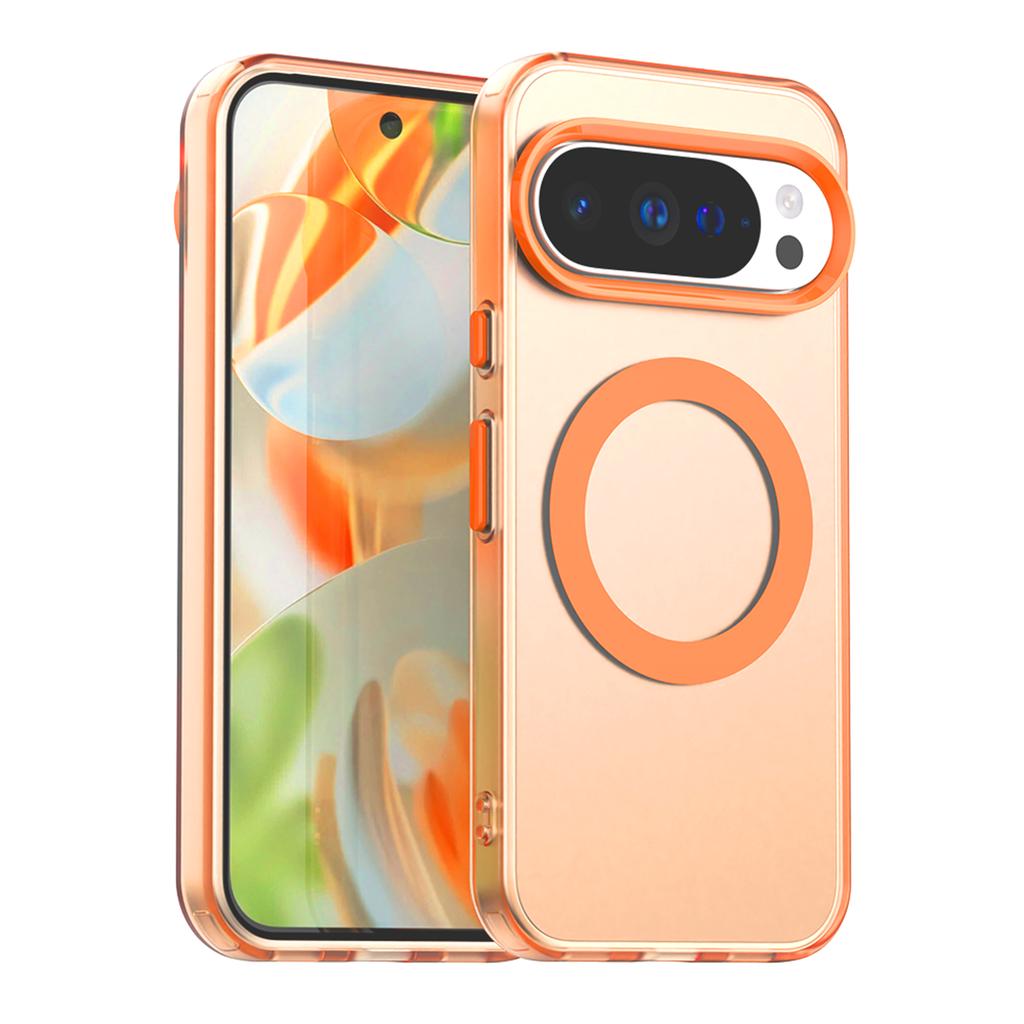 Frosted Transparent Magnetic Wireless Charge Magsafe Phone Case for Google Pixel 10 9 8 Pro XL 9A 8A Shockproof Soft Cover