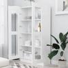 VidaXL Display Cabinet White 82.5x30.5x150 Cm Engineered Wood 802759