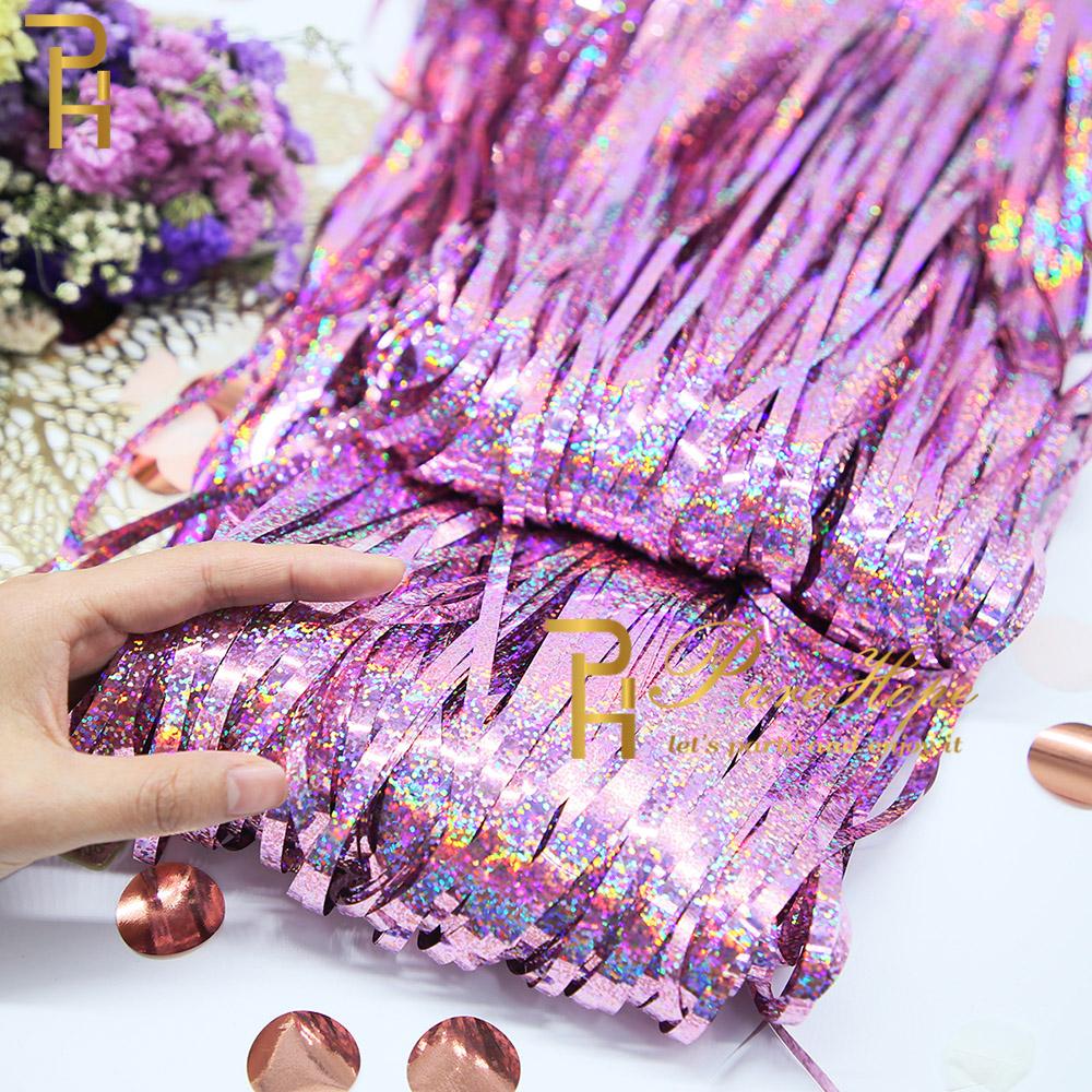 Top Matte Birthday Party Decoration Backdrop Foil Tassel Fringe Curtain Kids Adult Photo Booth Baby Shower Wedding Glitter Drape KTY