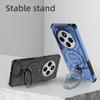 KEYSION Shockproof Magnetic Case for Redmi 14C Silicone+PC Upright Live Metal Ring Stand Phone Back Cover for Xiaomi POCO C75