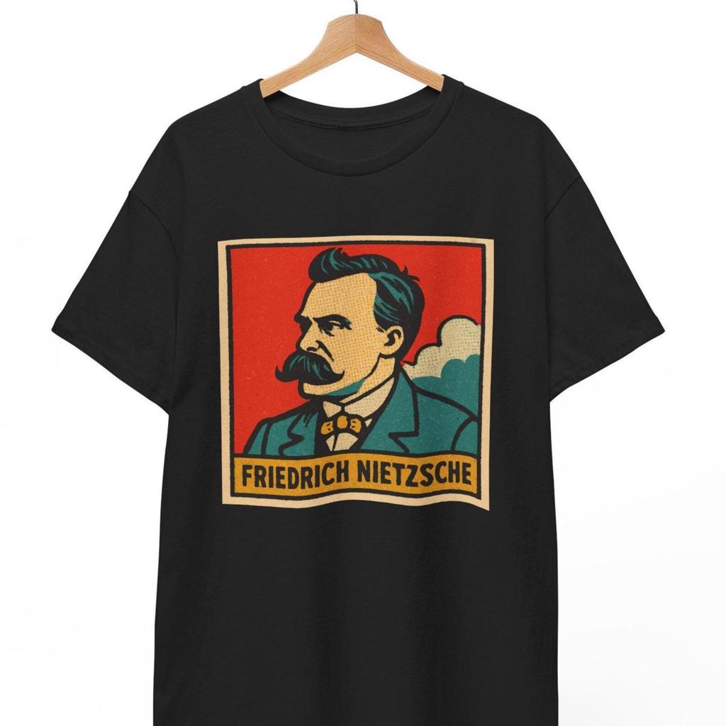Nietzsche Comic T-Shirt: Retro Philosopher Graphic Tee