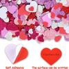 300 Stück Herzform Glitzeraufkleber 3 Farben Abziehbilder Schaumstoff-Herzaufkleber für Sammelalben, Karten