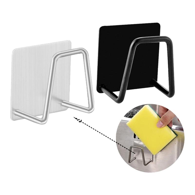 Punching-Frees Kitchen Sink Drain Rack Sponge Storage Hollow Draining Holder Supplies for Home Kitchen Bowl Organizer