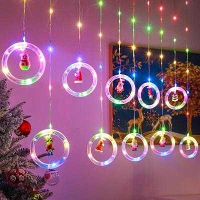 Luci a Stringa a Stella e Anello di Natale a LED